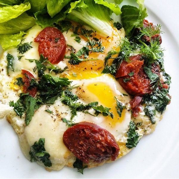 Eggs-with-Sejouk-and-herbs